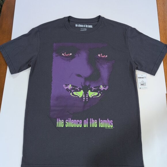 Silence of the Lambs T-Shirt Purple Moth Horror Movie Hannibal Lecter Small - Picture 2 of 5